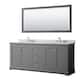 Option Dark Gray / White Carrara Marble Top / Polished