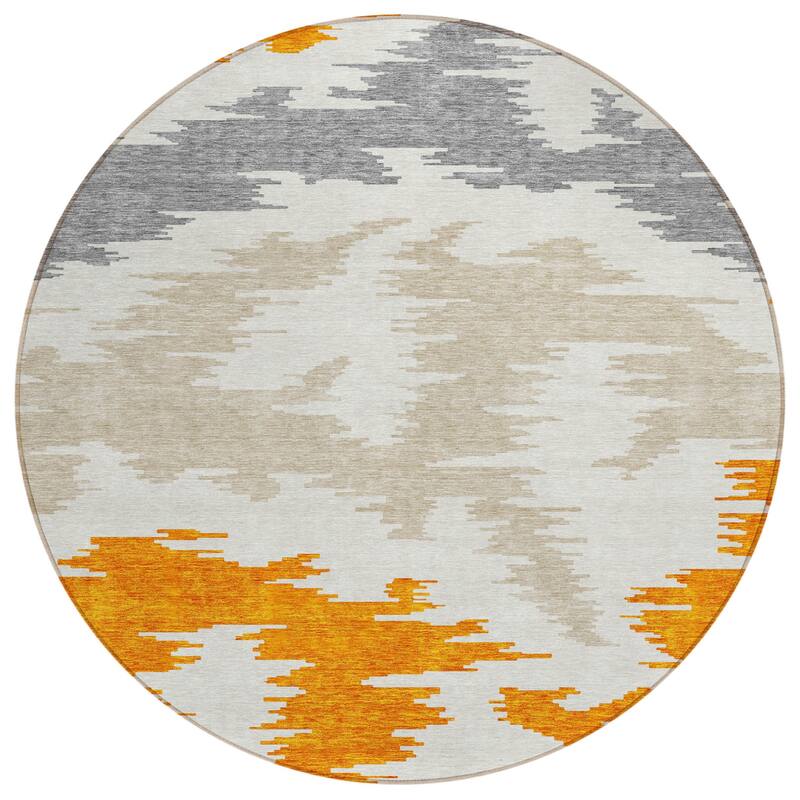 HomeRoots Abstract Transitional Rectangle Outdoor Rug