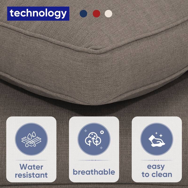 PlainCurve 7-Piece Brown Wicker Patio Fire Pit Sofa Seating Set with Olefin Cushions