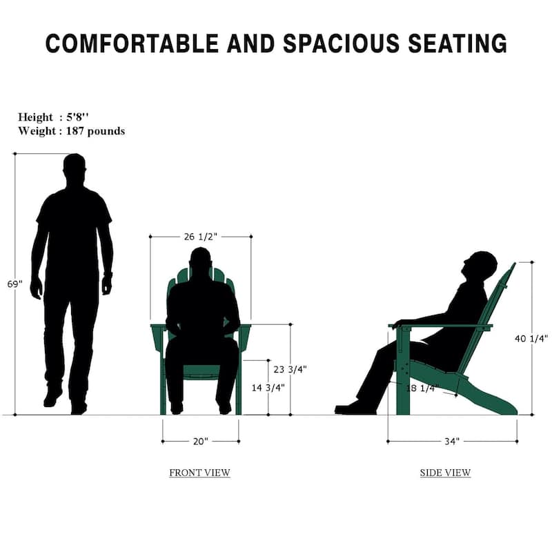 Cambridge Casual Alston Outdoor Wood Adirondack Chairs
