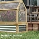 preview thumbnail 5 of 6, Outsunny Raised Garden Bed with Polycarbonate Greenhouse, Garden Wooden Cold Frame Greenhouse