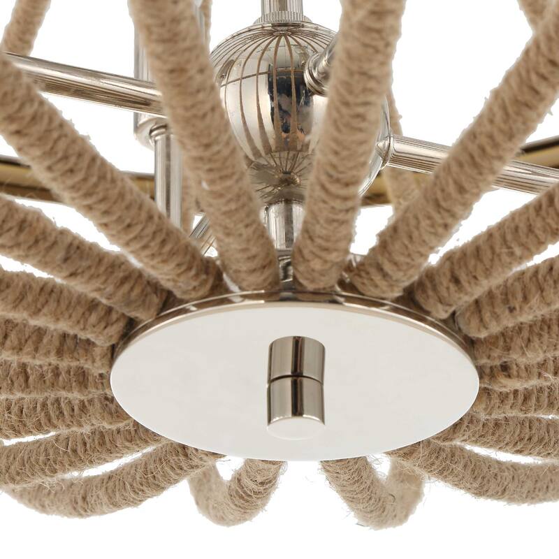 Uttermost Lovelock 4 Light Rope Empire Chandelier - 27.5"W x 27.5"D x 24.25"H