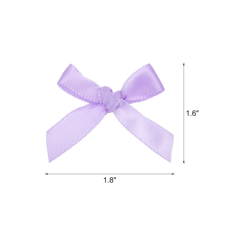 100Pcs Mini Ribbon Bow 1.8 inch Mini Fabric Satin Ribbon