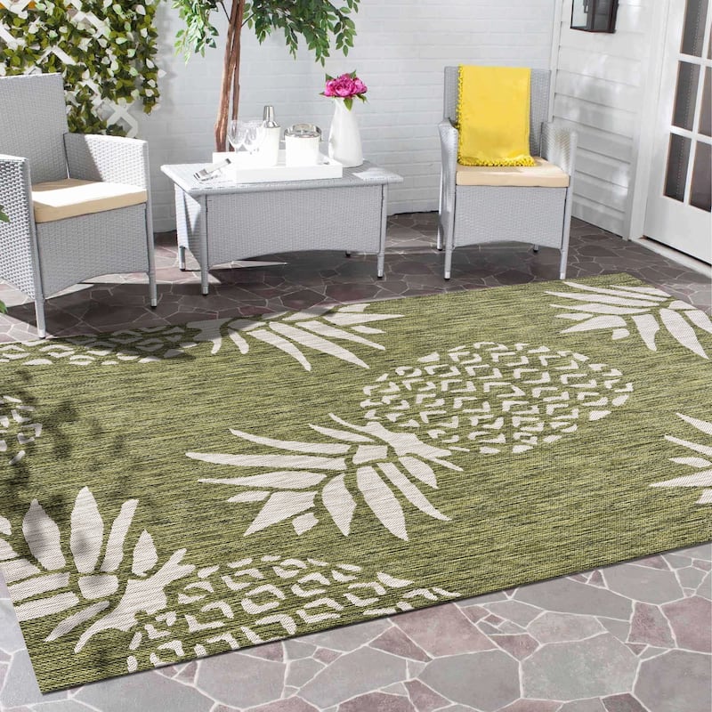 Isola Tropical Indoor/Outdoor Area Rug by Porch & Den