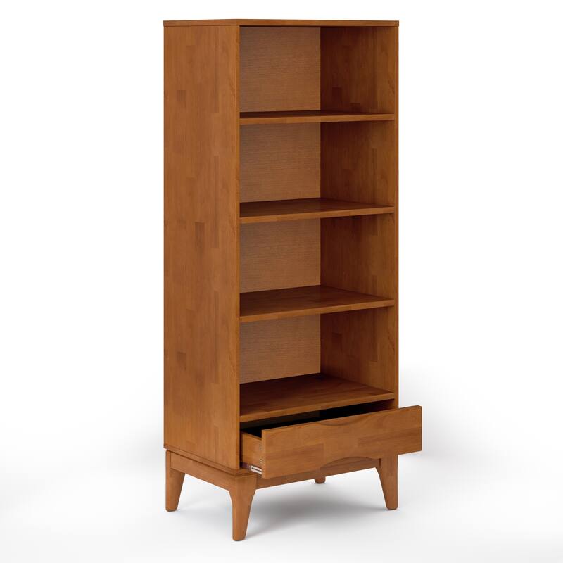 WYNDENHALL Pearson 24 inch Solid Wood 4 Shelf Bookcase (Set of 2) - 24"W x 16"D x 60"H