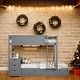 preview thumbnail 2 of 10, Elegant Full-Over-Full Bunk Bed with Drawers, Convertible Beds