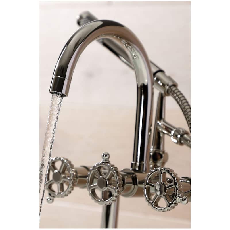 Kingston Brass AE810.CG Fuller Deck Mounted Tub Filler with Built-In