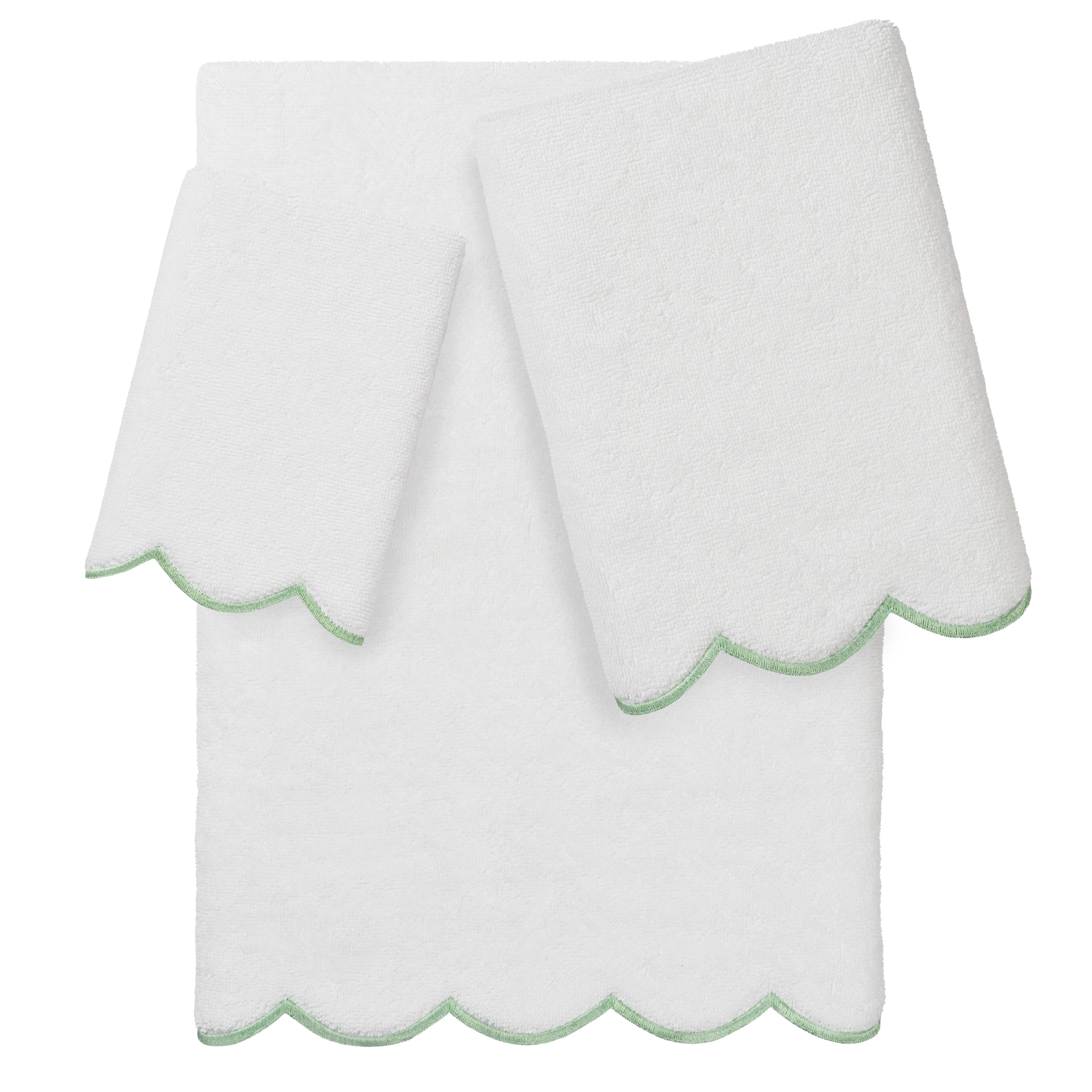 Authentic Hotel and Spa 100% Turkish Cotton ADORNIA Scallop Towel Set