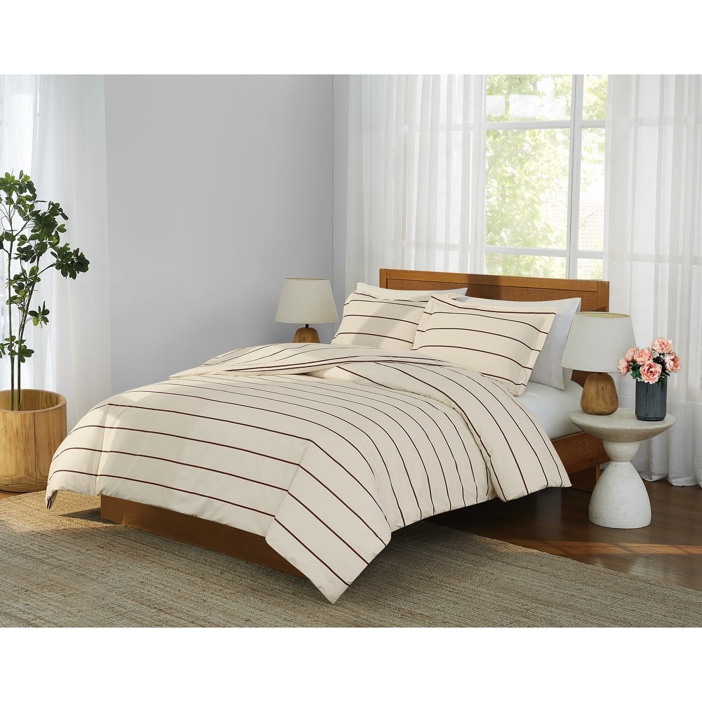 Brooklyn Loom Hayward Stripe 3 Piece Duvet Cover Set