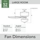 preview thumbnail 6 of 18, Hunter 52" Xidane Ceiling Fan with LED Light Kit and Handheld Remote, Modern Transitional - Exclusive SureSpeed!