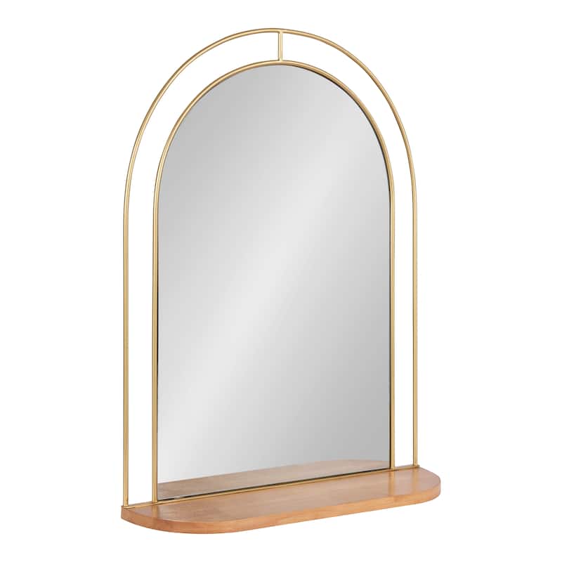 Kate and Laurel Reverie Framed Wall Mirror with Shelf - 23x30 - 23x30