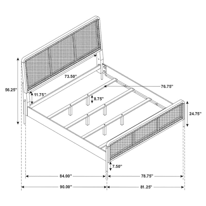 Arini 4-Piece Bedroom Set with Panel Bed Frame