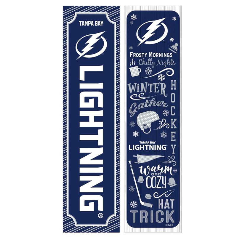 47" Double Sided Seasonal Porch Leaner, Tampa Bay Lightning - 47" x 11.25"