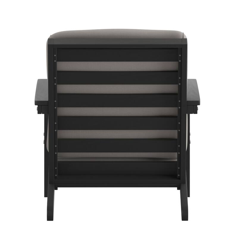 All-Weather Poly Resin Adirondack Style Chair & Cushions