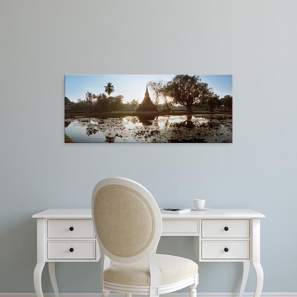 Easy Art Prints Panoramic Image 'Ruins of a temple at dusk, Sukhothai Historical Park, Sukhothai, Thailand' Canvas Art