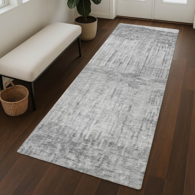 Machine Washable Indoor/ Outdoor Modern Ombre Chantille Rug