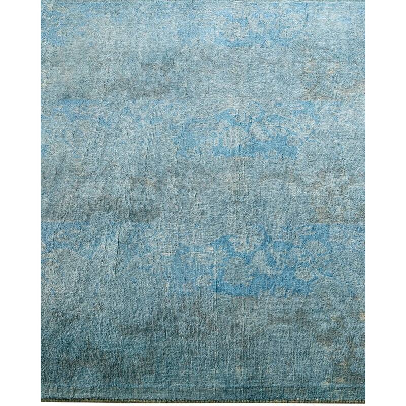 Fine Vibrance, One-of-a-Kind Hand-Knotted Runner Rug - Blue, 2' 9" x 4' 2" - 2' 9" x 4' 2"