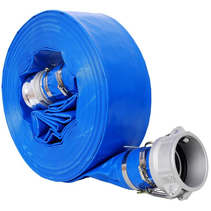 3" Heavy Duty Pool Backwash Hose, Reinforced PVC with Aluminum Camlock