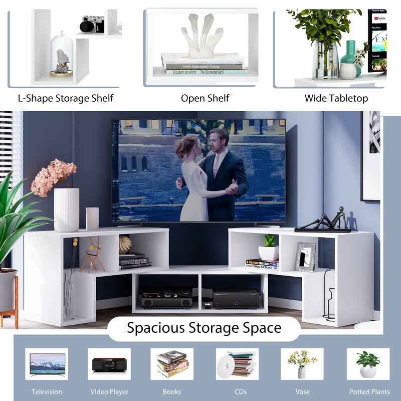 Costway 3 Pcs TV Stand for TV's up To 65'' Console Entertainment