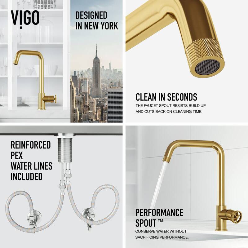 Vigo VG02040 Cass 1.8 GPM 14" H Single Handle Single Hole Bar Faucet