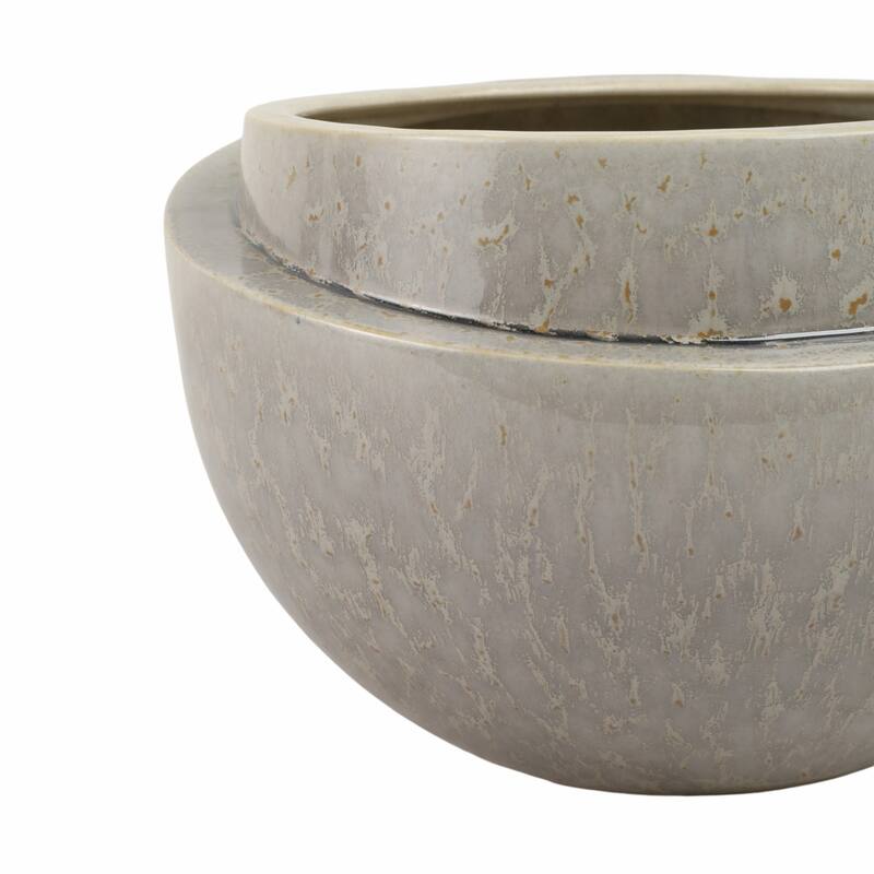 Round Layered Decorative Bowl - Abstract Pattern - 9", Gray - 9.0"