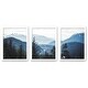 preview thumbnail 4 of 5, (Set of 3) Triptych Wall Art Wall Art Morning Mountain Views by Tanya Shumkina Framed Prints - Variety of Sizes and Colors White - 12" x 18"