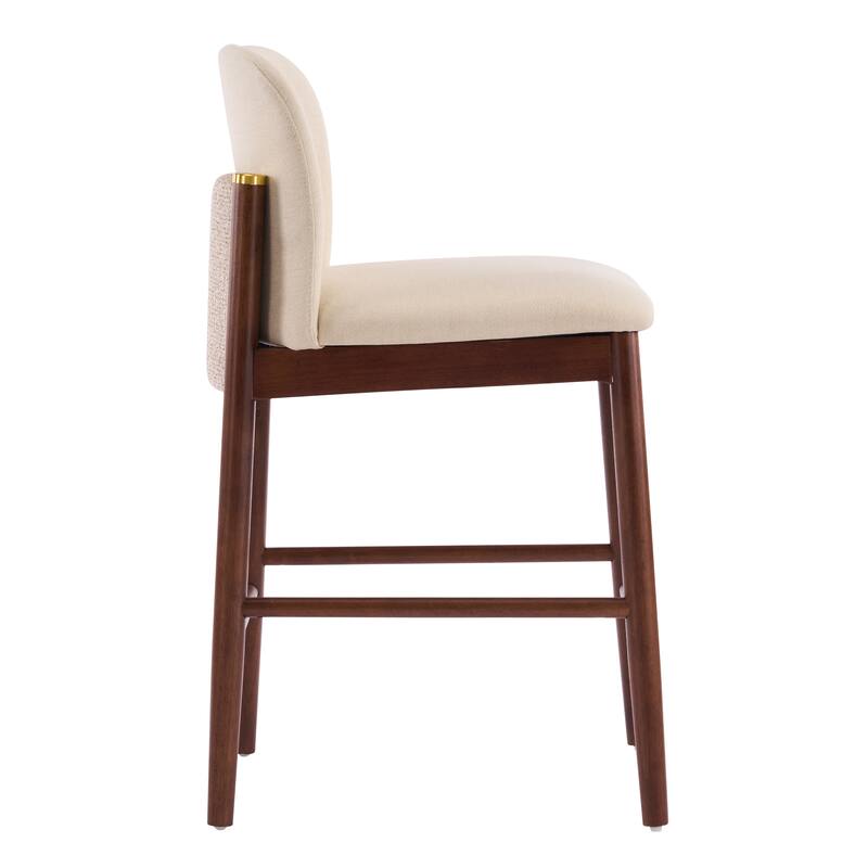 Roomfitters Lois Indoor Rubberwood Counter Stools with Cushioned Seat, Set of 2 - Set of 2