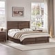 preview thumbnail 40 of 55, Spruce & Spring Scout 3-Piece Solid Wood Bed Set with Platform Bed Frame and 2 Nightstands Walnut - Queen