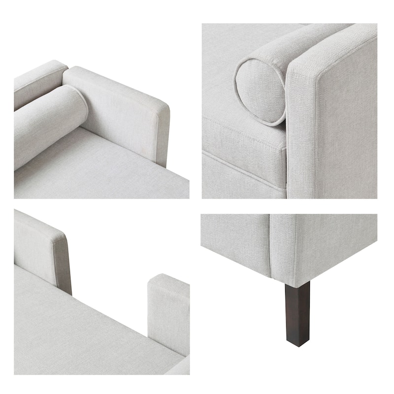 Madison Park Julie Upholstered Accent Bench - Gray