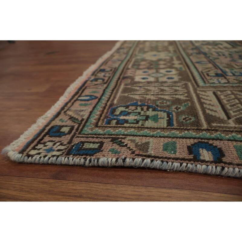 Hand Knotted Oriental 100% Wool Carpet Traditional Medallion Pink Tabriz Area Rug - 9' 8'' X 6' 6''