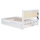 preview thumbnail 15 of 58, Versatile Pull-Out Bed,Full Size Elegant Bed Frame with Rattan Headboard and Sockets