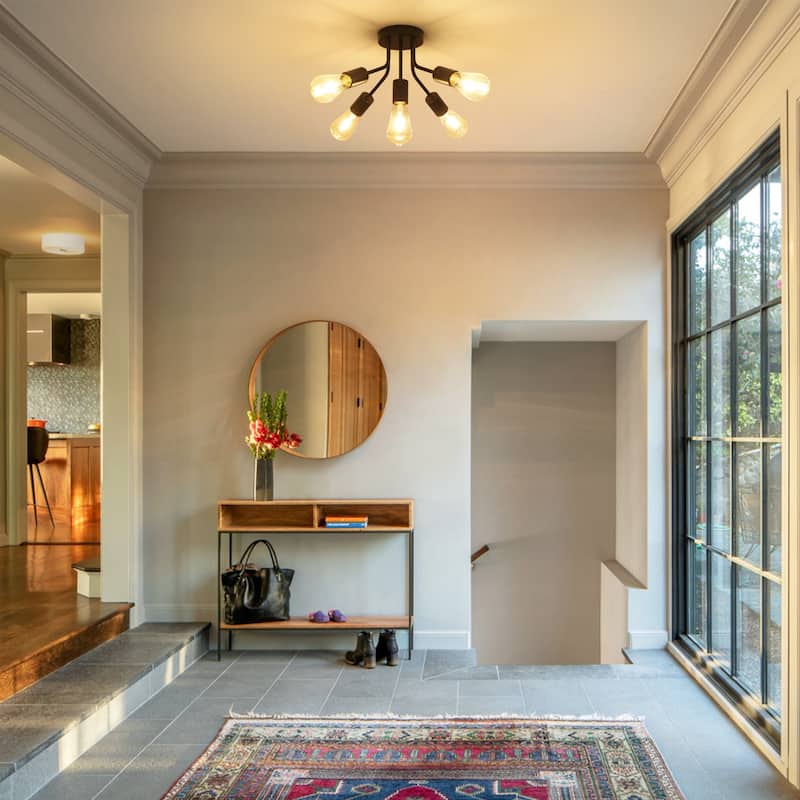 5-Light Semi Flush Mount Chandelier for Hallway Entryway Dining Room