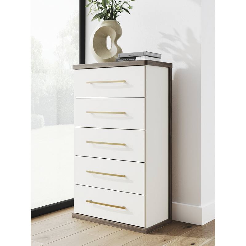 Signature Design by Ashley Nendalane Brown/White Chest of Drawers