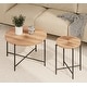preview thumbnail 19 of 22, Crafted Wood Radial Pattern Coffee Table Set