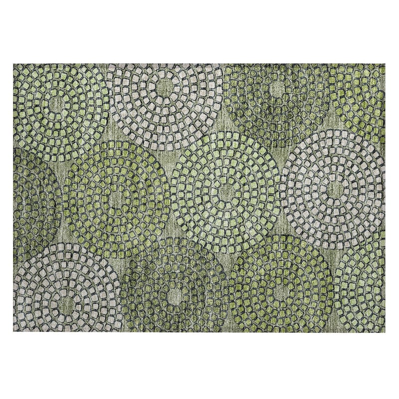 Machine Washable Indoor/ Outdoor Chantille Contemporary Geo Rug