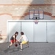 preview thumbnail 5 of 5, Roomfitters Wall-Mounted Basketball Hoop, 45x29 Inch Shatterproof Backboard, Folding Hoop with All-Weather Mesh, Black+Blue