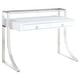 preview thumbnail 1 of 9, Gemma 48-inch 2-drawer Writing Desk White High Gloss White High Gloss