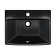 preview thumbnail 7 of 6, Sublime 18" Ceramic Wall Hung Sink In Matte Black - 14.0" x 18.0" x 5.5"