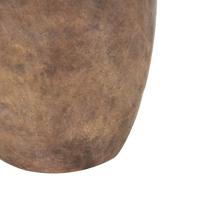 Ceramic Antique Style Textured Vase with Handles - Copper or White - Roche River Decor