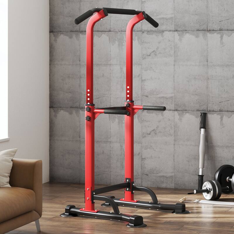 Adjustable Height Power Tower Pull Up Bar Station Home Gym Workout Equipment
