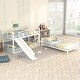 preview thumbnail 2 of 7, Multi-functional Twin Size Metal Bunk Bed with Ladders and Slide, Divided into Platform and Loft Bed