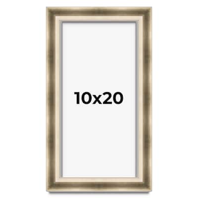 10x20 Shadow Box Frame Silver | 1.75 inches Deep Real Wood Traditional