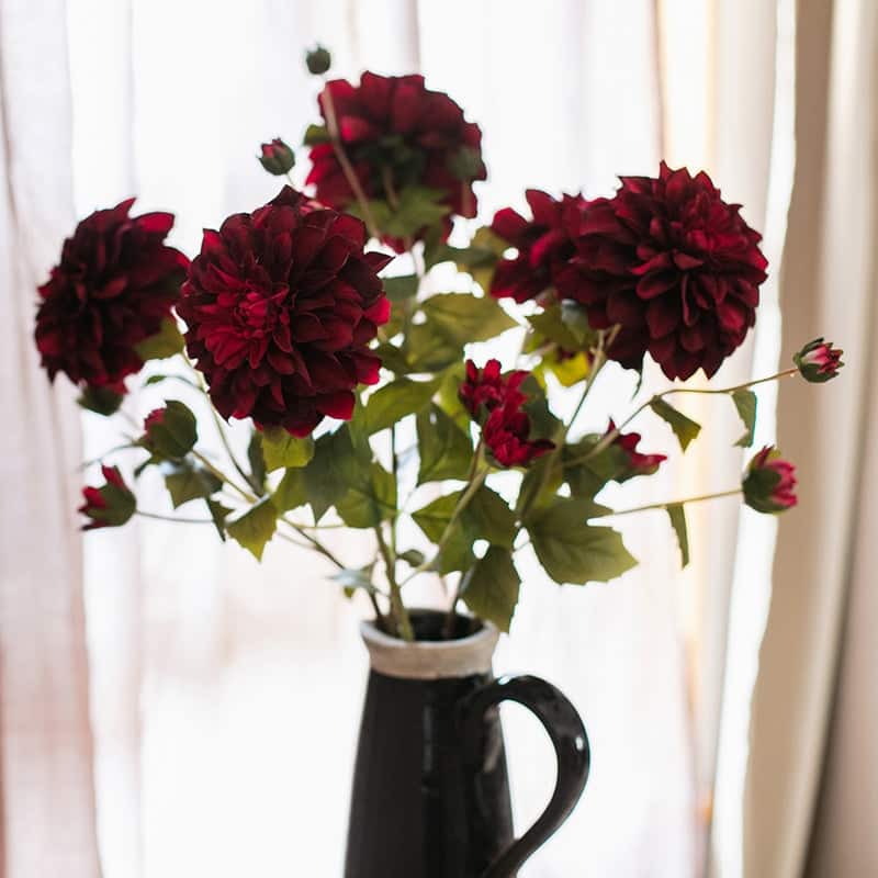 RusticReach Artificial Blooming Dahlia Stem 29" Tall
