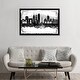 preview thumbnail 7 of 10, iCanvas "Mexico City Black And White Framed Skylines" by WallDecorAddict Framed