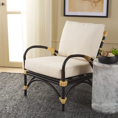 SAFAVIEH Meara Tropical Accent Chair with Cushion (Fully Assembled) - 24Wx32Dx29H