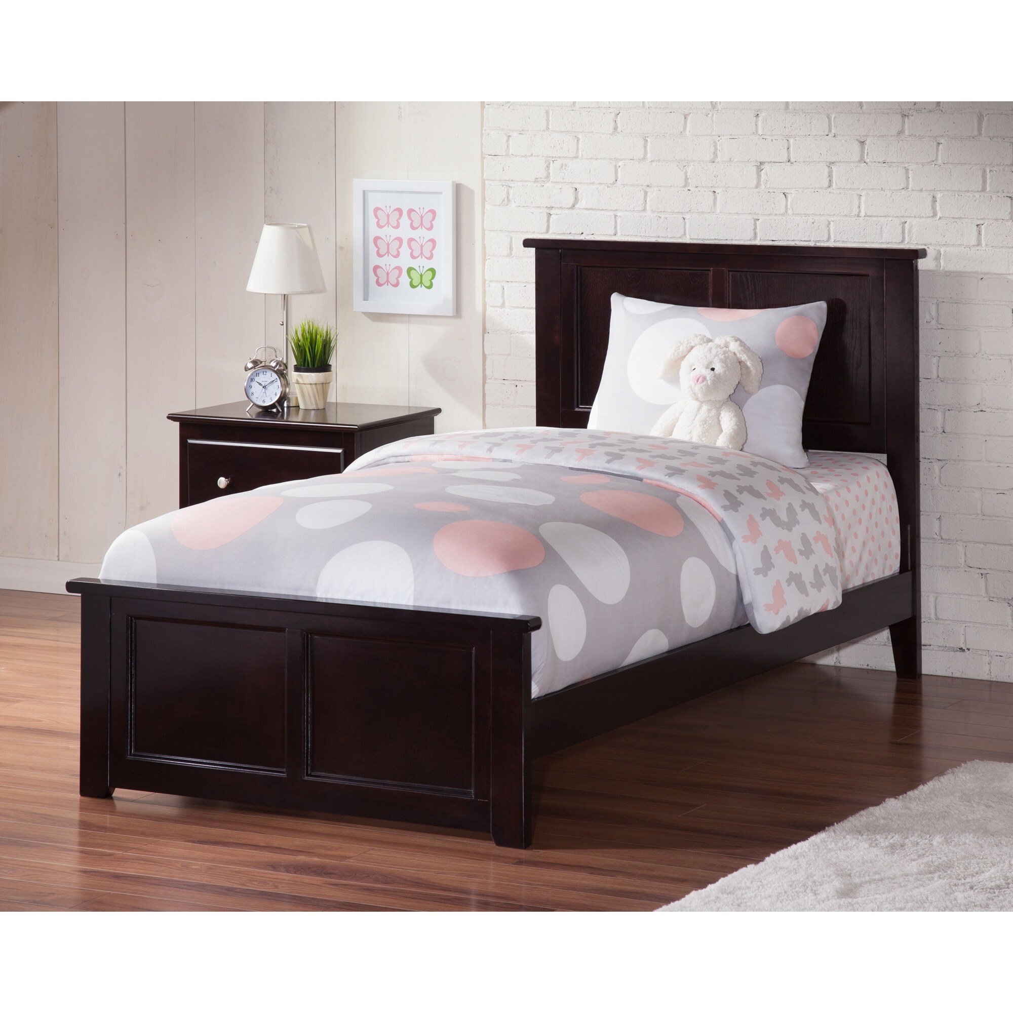 Details about   Atlantic Furniture Madison Twin Panel Headboard in Espresso 