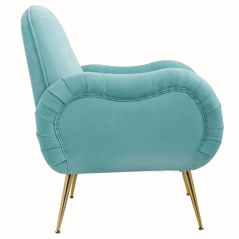 Accent Chair With Metal Gold Legs
