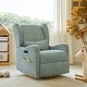 preview thumbnail 17 of 29, Remo Modern Nursery Swivel Glider Recliner with Built-in Nightlight and Storage Bags by HULALA HOME Sage