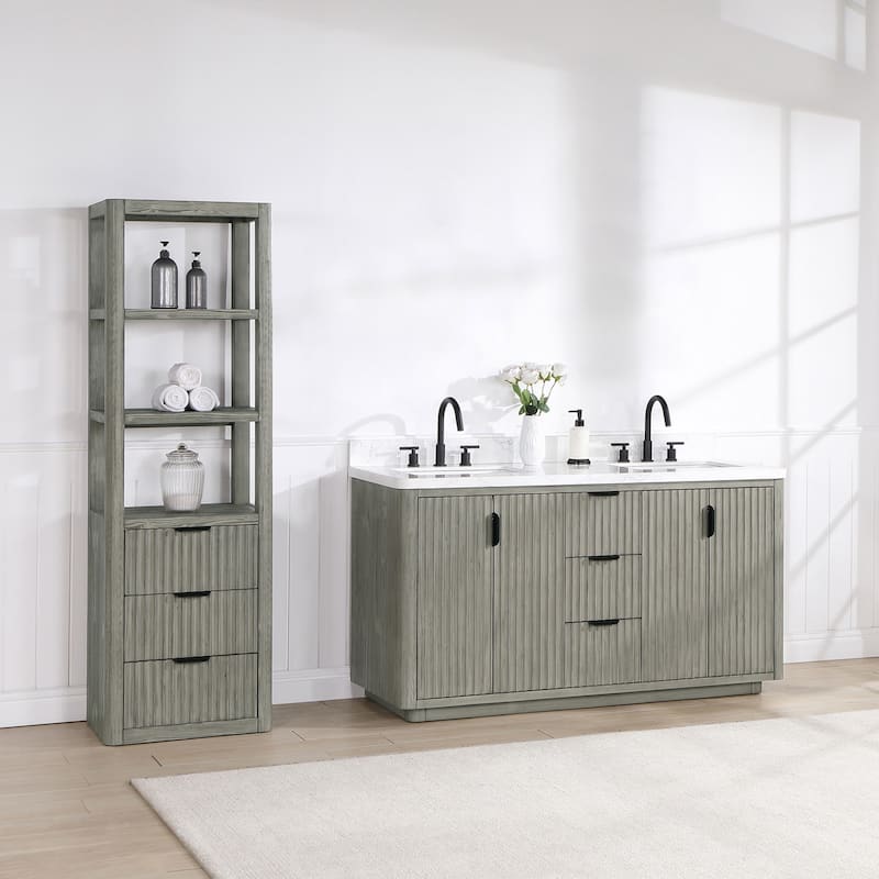 Miseno MV-NM-704160M Cadiz 60" Free Standing Double Basin Vanity Set