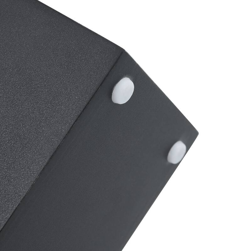 Modern Round Coffee Table with MDF L-Shaped Legs and Double-Layer Design for Living Room